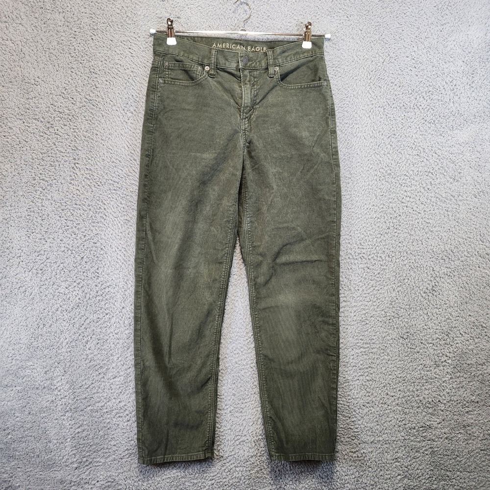 American Eagle 90s Straight Corduroy Pants Womens 4 Short (Fits 29x28) Casual